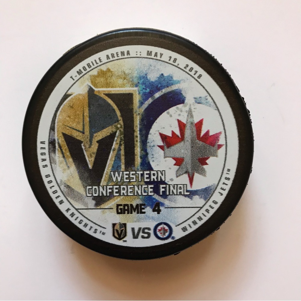 Western Conference Final Official Hockey Puck 2018 Game 4 Vegas Golden Knights